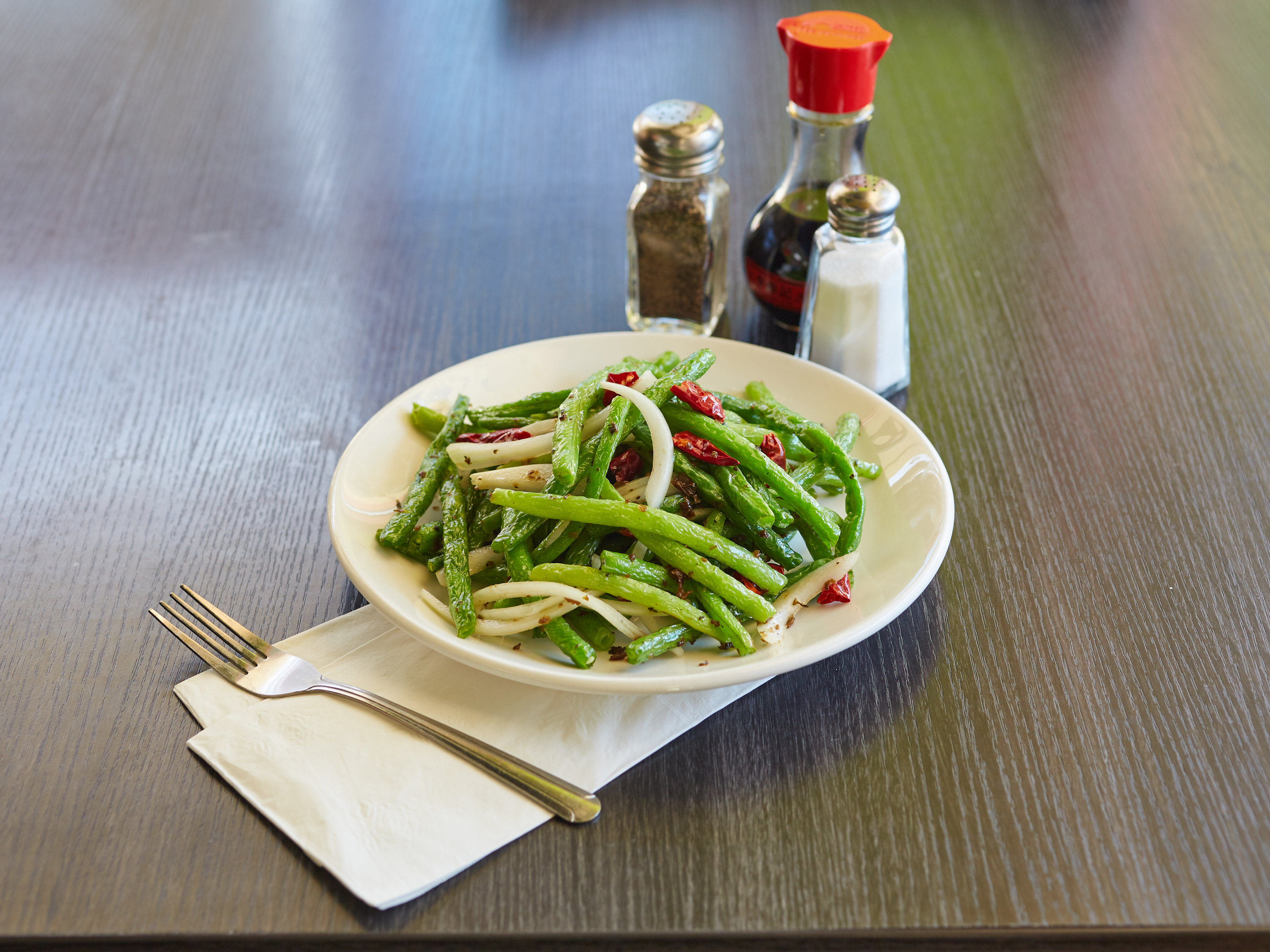 Order 1. Dry Sauteed String Bean food online from Tasty China store, Ventura on bringmethat.com