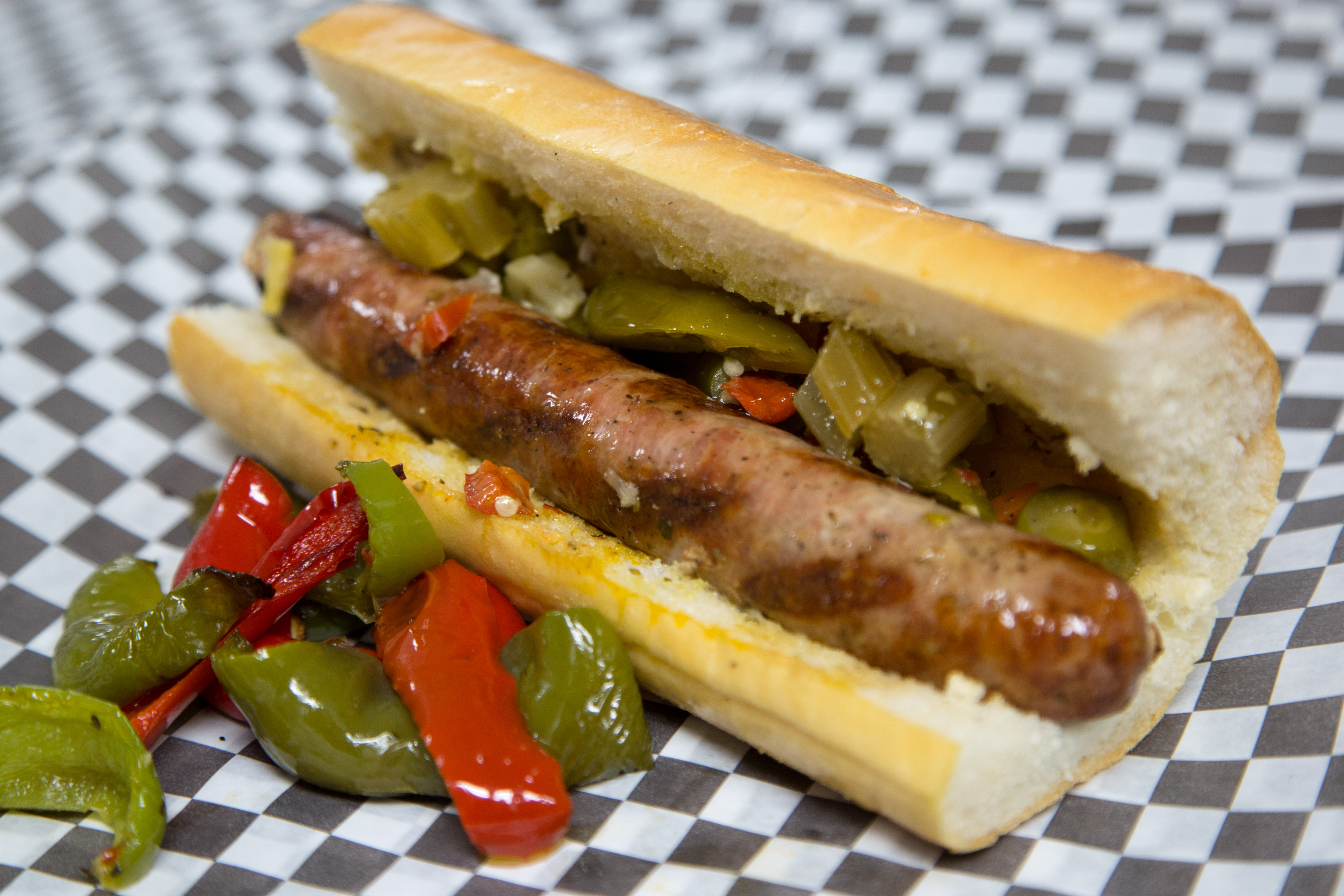 Order Italian Sausage Sandwich food online from Big Ange Eatery store, Arlington Heights on bringmethat.com
