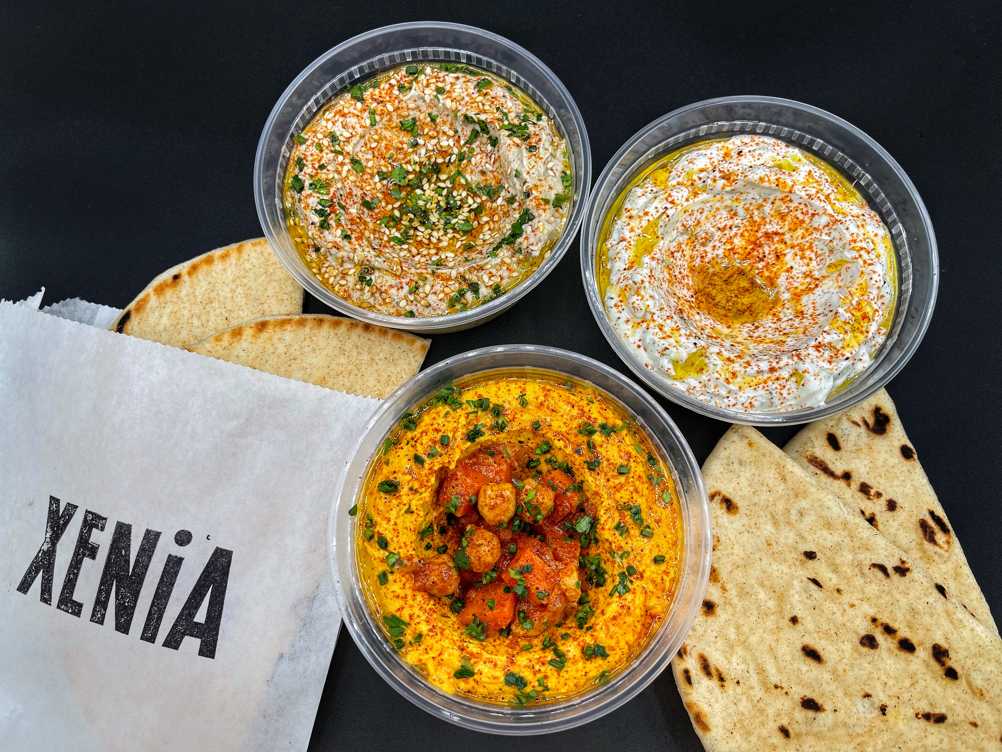 Order The Dip Trio food online from Xenia store, Culver City on bringmethat.com