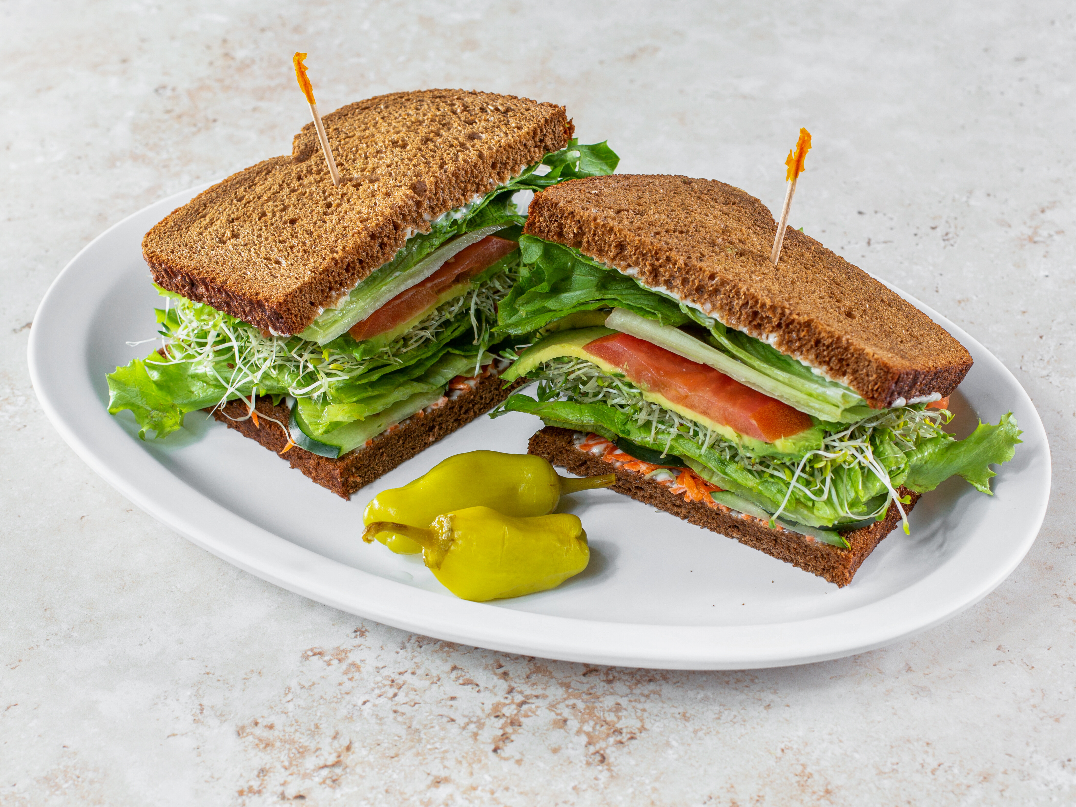 Order 4. Avocado Healthy Sandwich food online from Itz-A-Deli store, Lake Forest on bringmethat.com