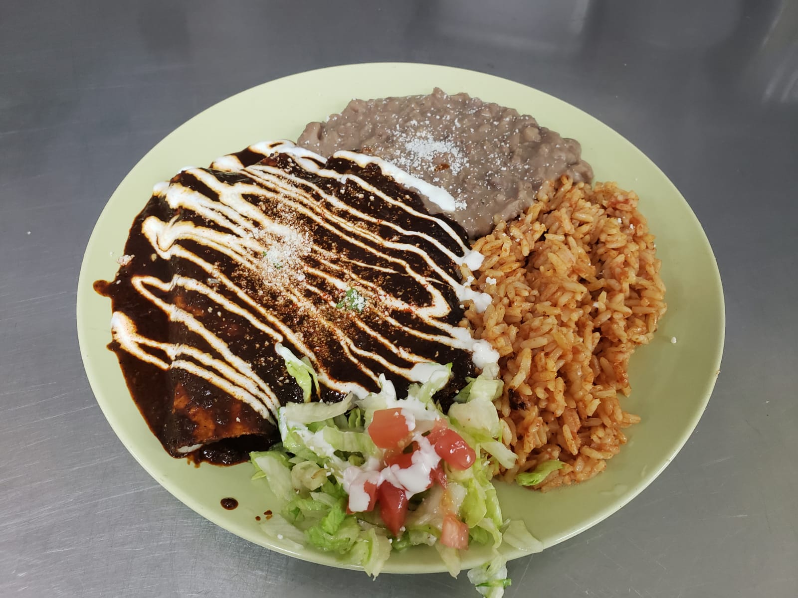 Order Enchiladas de mole food online from Aminas Cafe store, Bronx on bringmethat.com