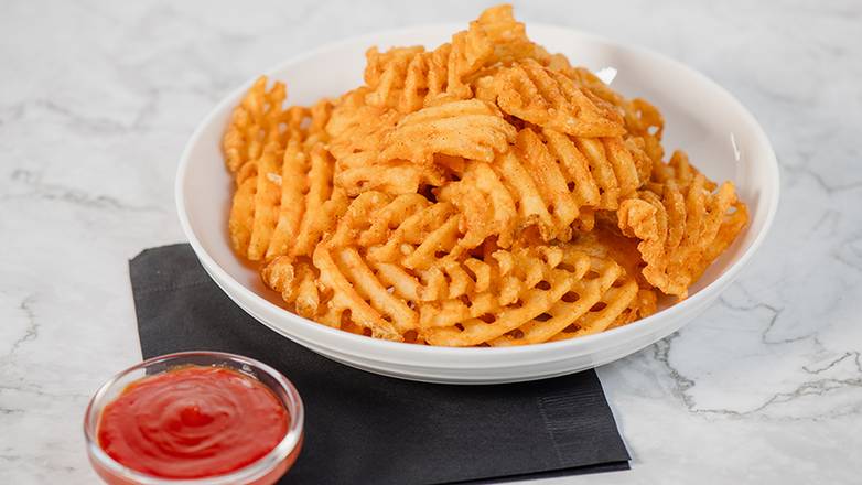 Order Seasoned Waffle Fries Large food online from Eighth Avenue Wing Shack store, Greeley on bringmethat.com