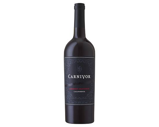Order Carnivor Cabernet Sauvignon, 750mL red wine (13.8% ABV) food online from Jamestic Liquor store, Dallas on bringmethat.com