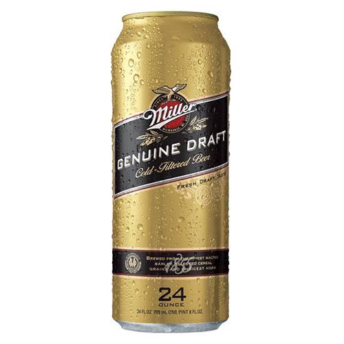 Order Miller Genuine Draft Cans - 24 oz Can/Single food online from Bottle Shop & Spirits store, Los Alamitos on bringmethat.com