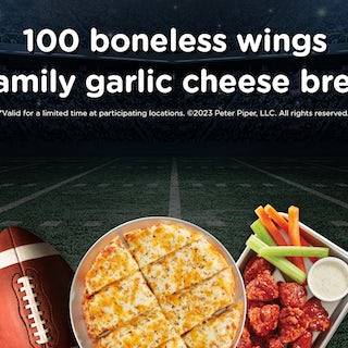 Order Wings & Garlic Cheese Bread food online from Peter Piper Pizza store, Tucson on bringmethat.com