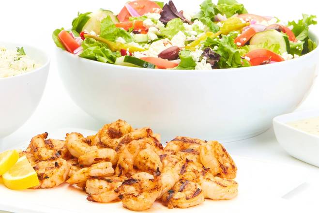 Order Grilled Shrimp Family Feast for 4 food online from Taziki Mediterranean Café store, Tulsa on bringmethat.com