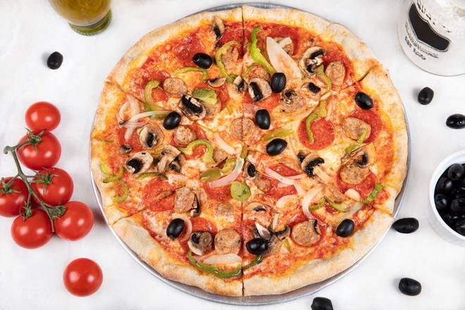 Order 20" Supreme Pizza food online from Proper Pizza & Pasta store, Los Angeles on bringmethat.com