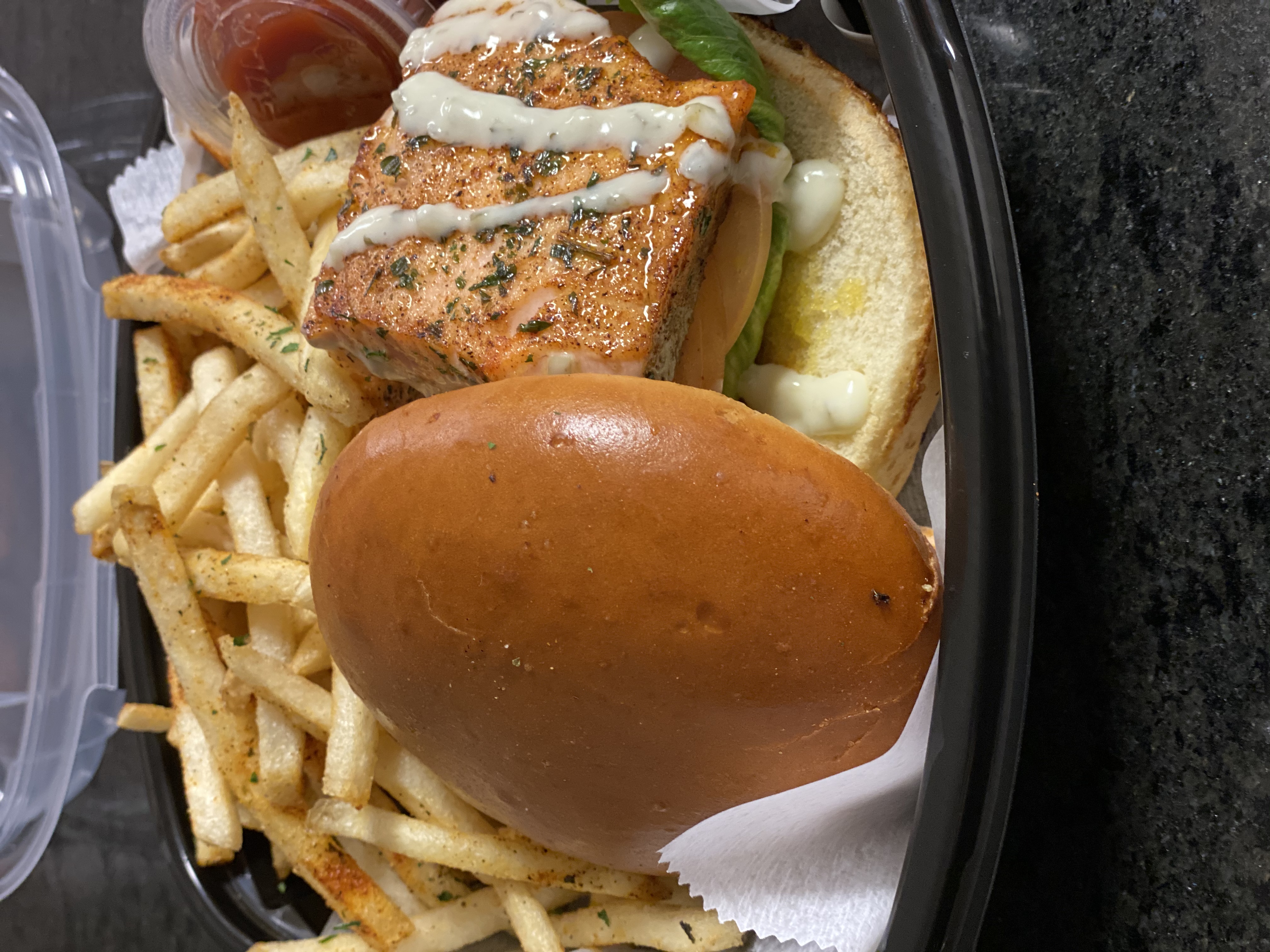 Order Salmon Sandwich/ Fries food online from Jd’ Summerhill Variety Deli store, Atlanta on bringmethat.com
