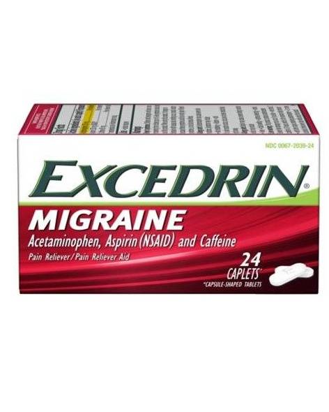 Order Excedrin:Migraine Caplets ,24 Count  food online from Pit Stop Liquor Mart store, El Monte on bringmethat.com