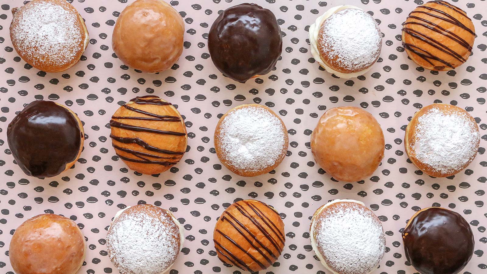 Order Passion Fruit Jelly Paczki food online from Delightful Pastries store, Chicago on bringmethat.com
