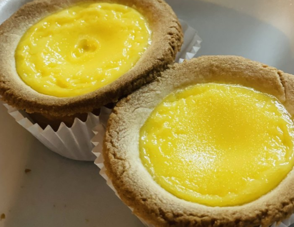 Order 4 Piece Egg Tart food online from Bake-Are-We store, Cerritos on bringmethat.com