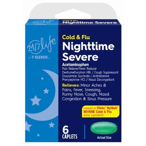 Order 24/ 7 Life Cold & Flu Nighttime 6 Count food online from 7-Eleven store, Bakersfield on bringmethat.com