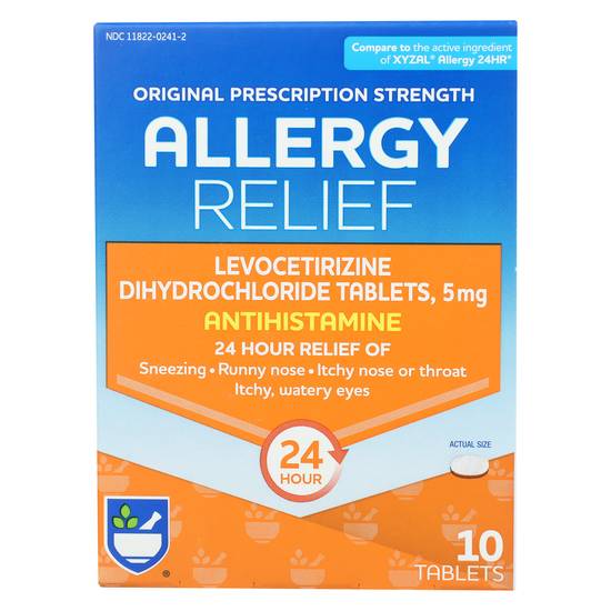 Order Rite Aid Levocetirizine Tablets (10 ct) food online from Rite Aid store, EAST AURORA on bringmethat.com