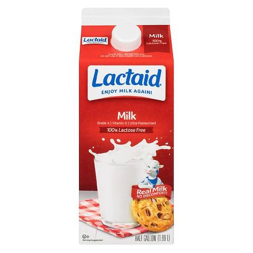Order Lactaid Milk 100% Whole - 64.0 OZ food online from Walgreens store, Lambertville on bringmethat.com