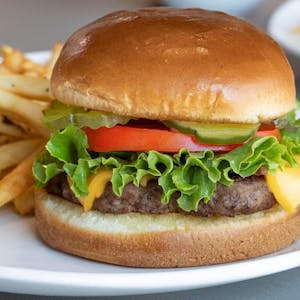 Order All-American Cheeseburger (890-1000 cal) food online from Jimmy Egg store, Yukon on bringmethat.com