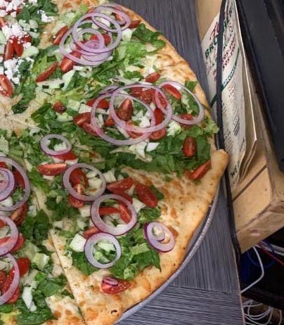 Order Salad Pizza - Personal (8 Slices) food online from 4 Brothers Pizzeria & Restaurant store, Greenwood Lake on bringmethat.com
