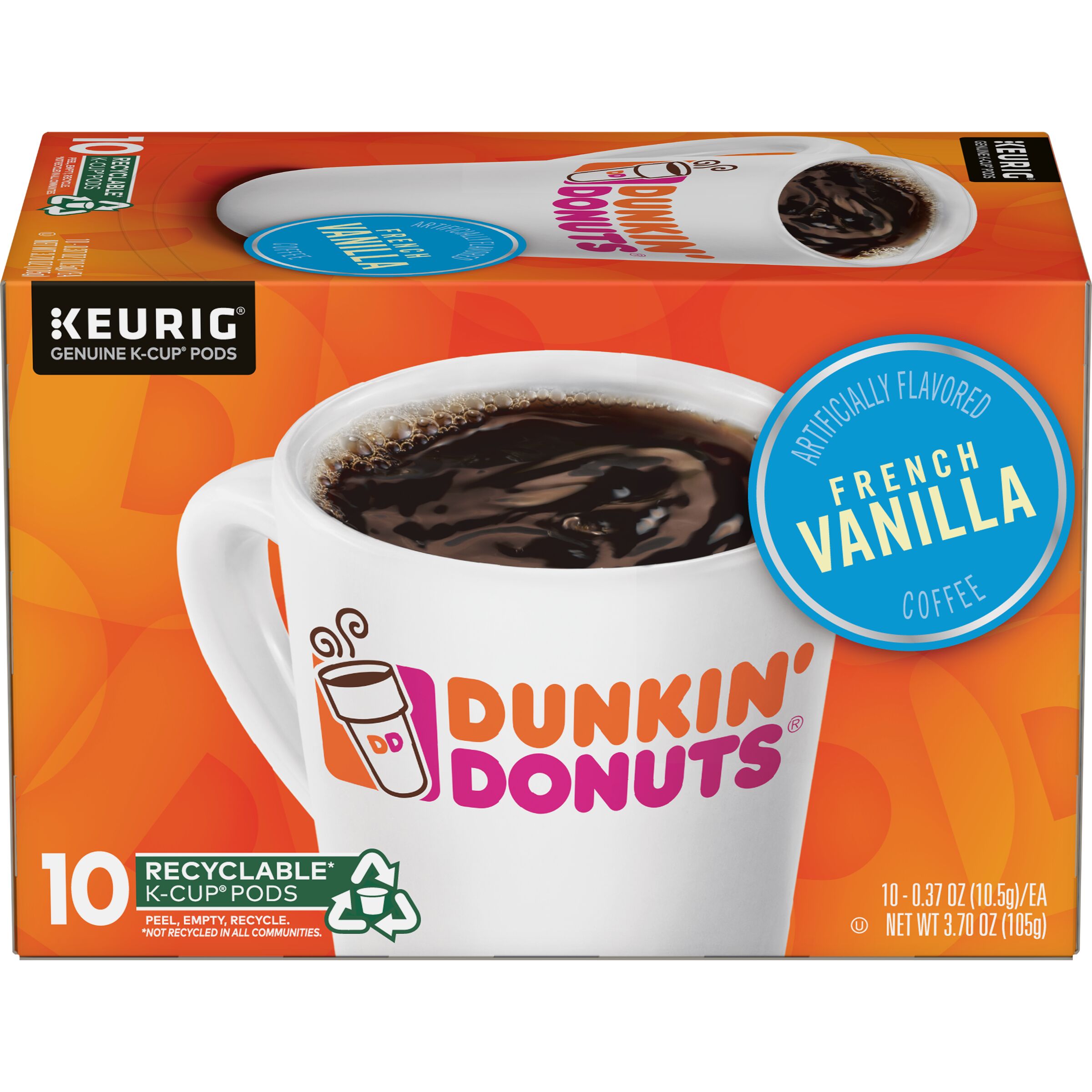 Order Dunkin' Donuts Coffee K-Cups, French Vanilla - 10 ct food online from Rite Aid store, SUFFOLK on bringmethat.com