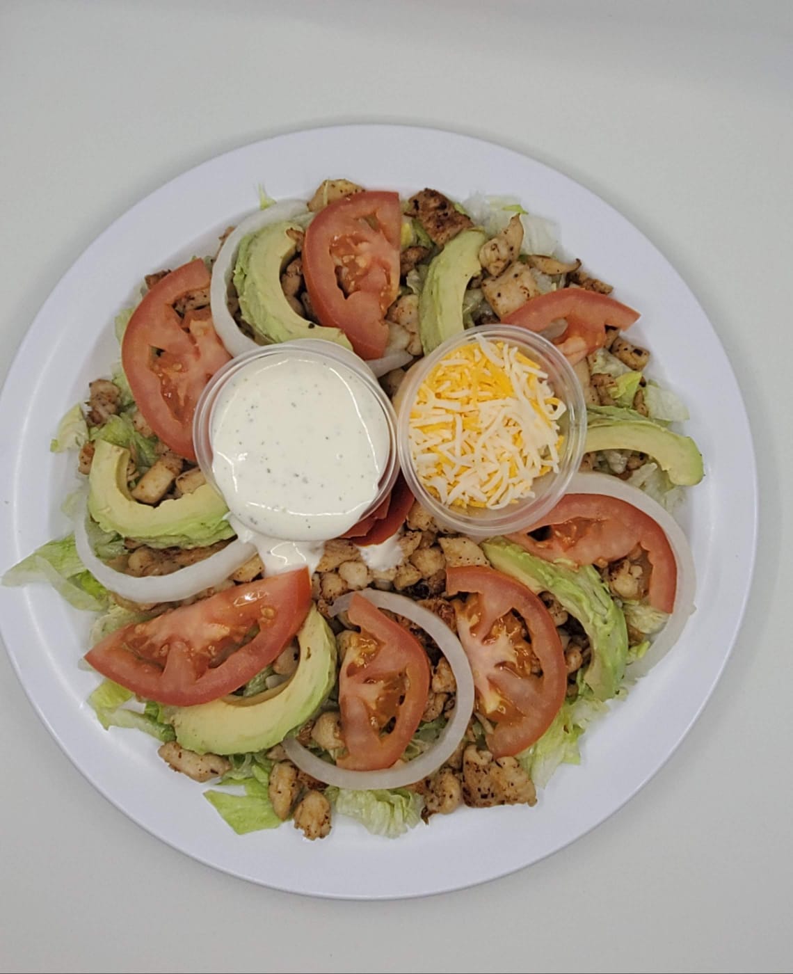 Order Green Salad food online from Los Arbolitos #3 store, Visalia on bringmethat.com