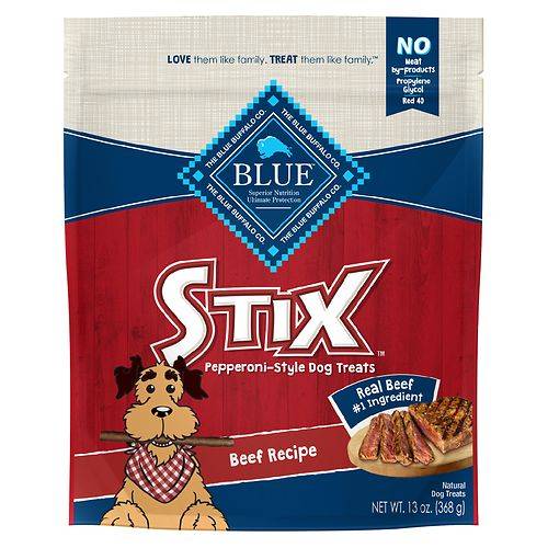 Order Blue Buffalo Stix Pepperoni-Style Dog Treats Beef - 13.0 OZ food online from Walgreens store, Green Cove Springs on bringmethat.com