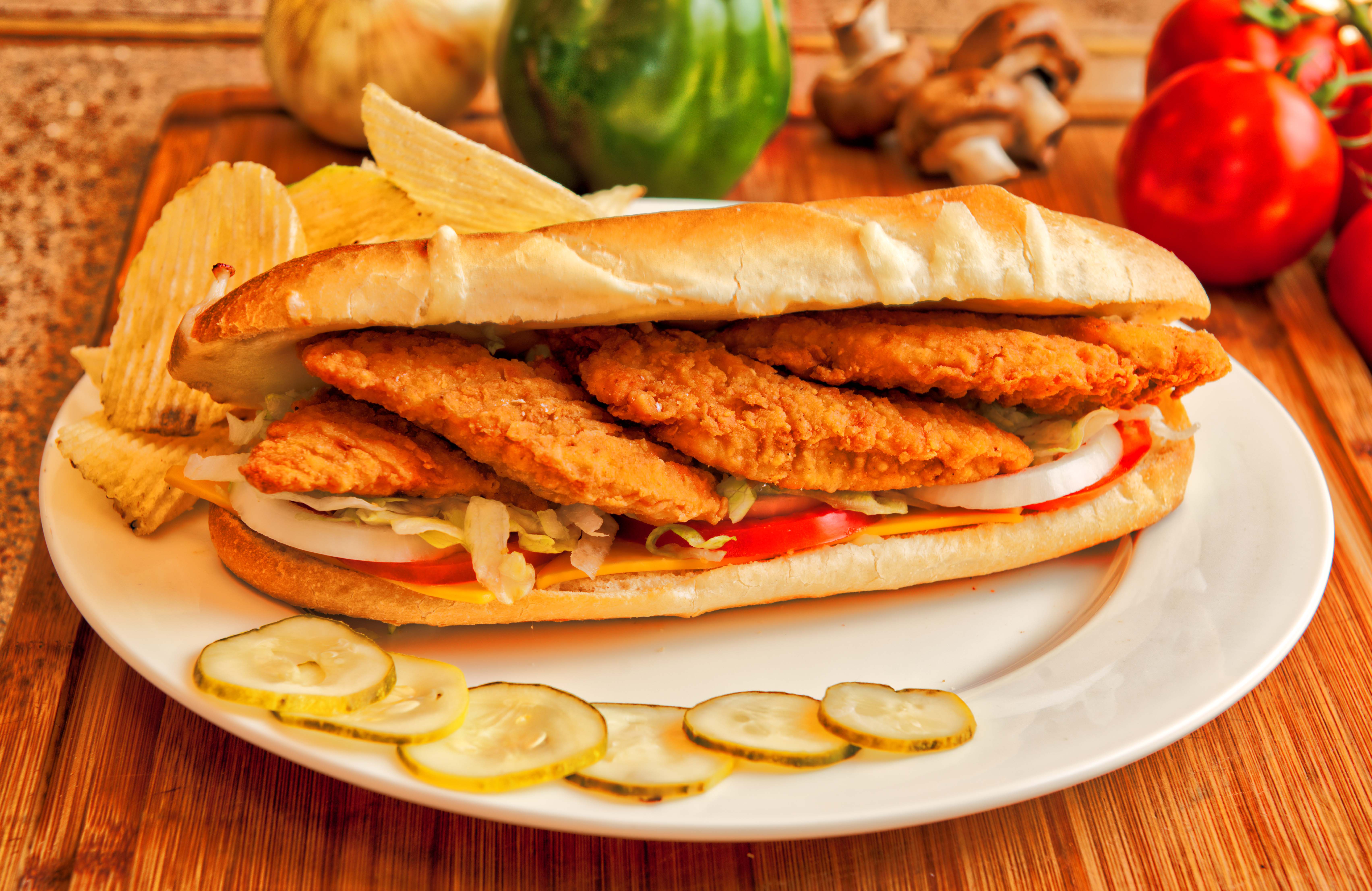 Order Chicken Finger Toasted Slammer food online from Pat Pizzeria store, Ithaca on bringmethat.com