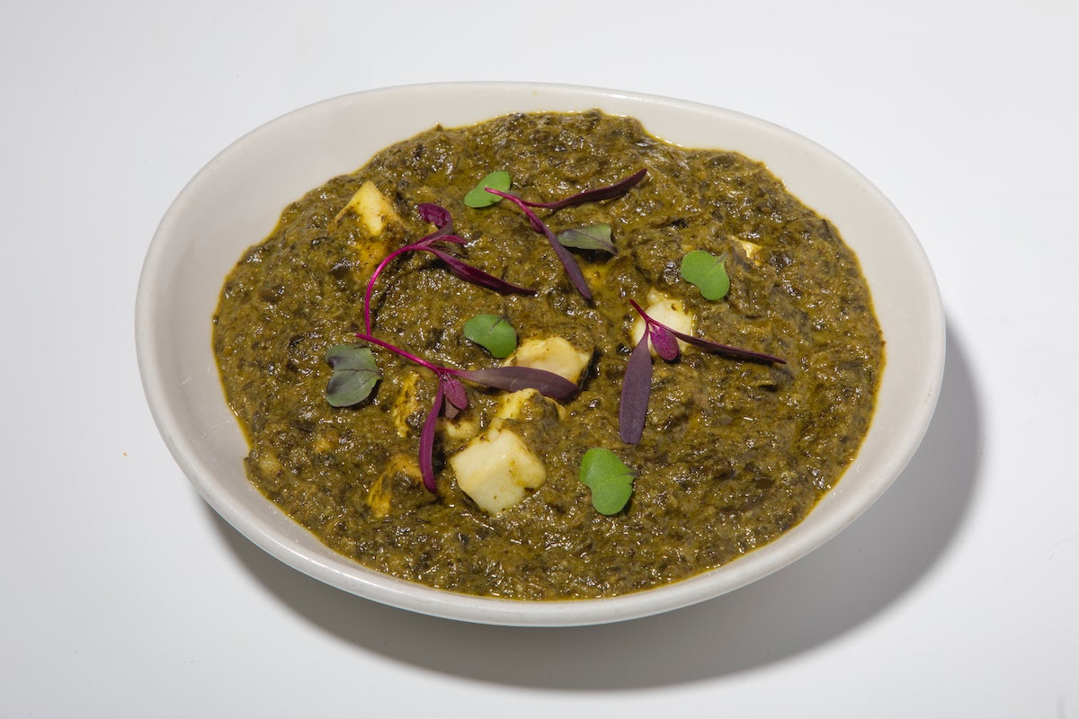 Order Saag Spinach Paneer food online from Curry Up Now store, Hoboken on bringmethat.com