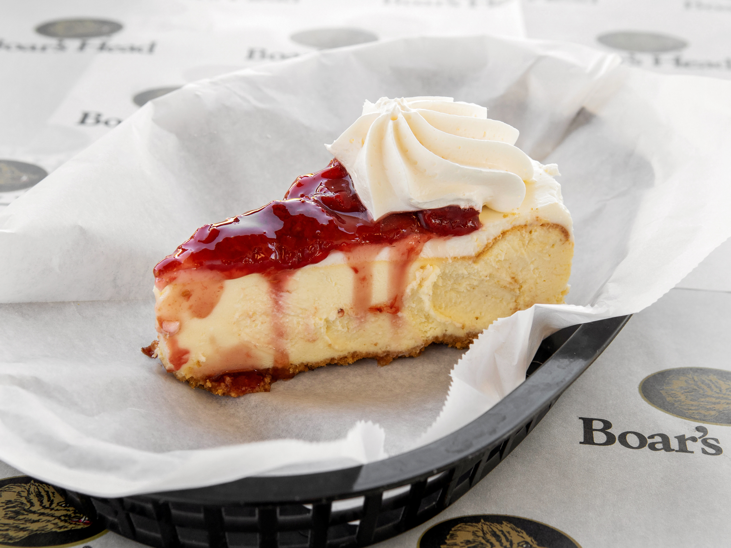 Order Strawberry Cheesecake food online from Deli Belly store, El Cajon on bringmethat.com