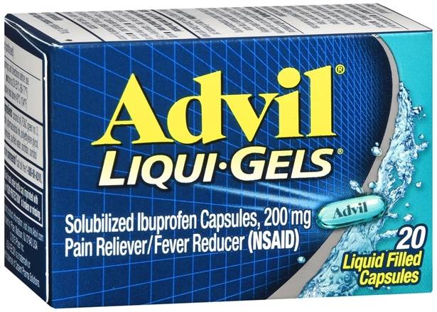 Order Advil Ibuprofen 200 mg Liqui-Gels Packets food online from Scripx Pharmacy store, Plano on bringmethat.com