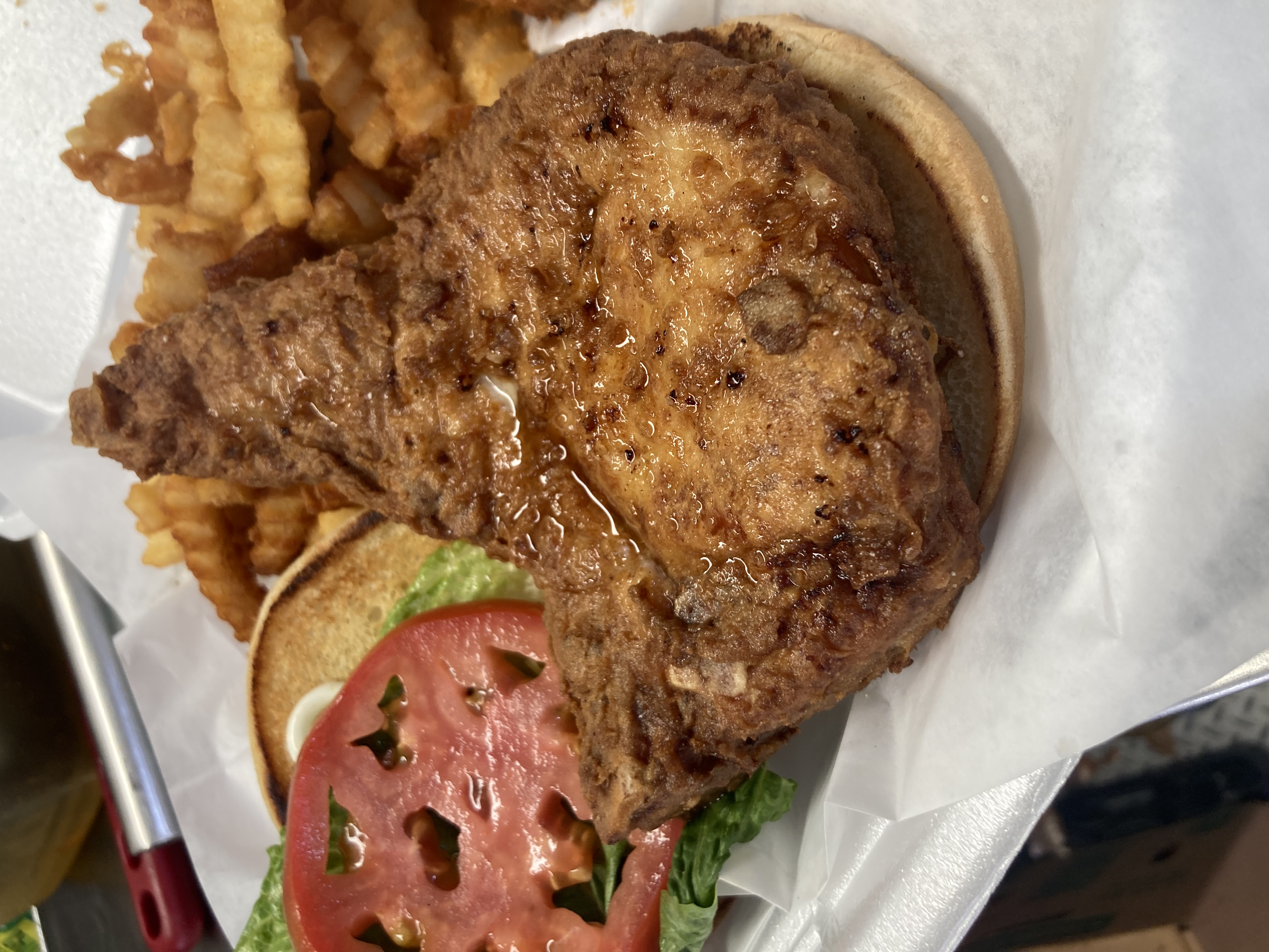 Order Pork Chop Sandwich food online from Olive Oyl's @ the Spot store, Raleigh on bringmethat.com