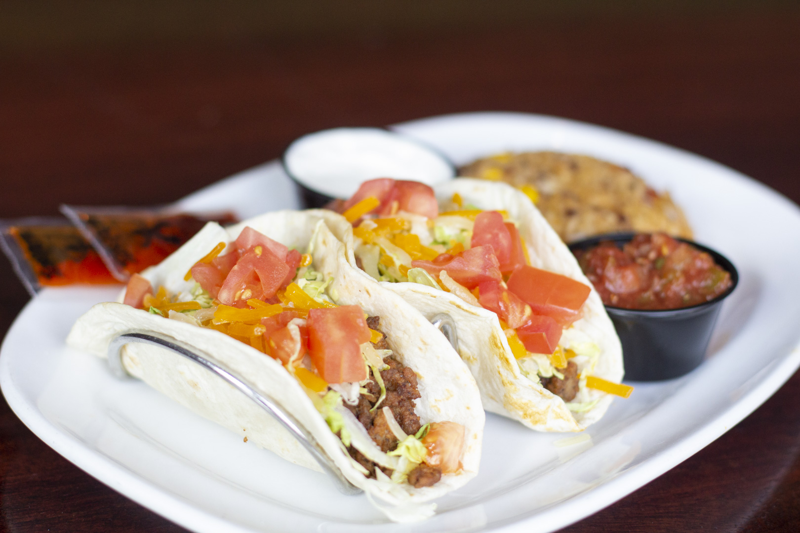 Order Homestyle Beef Tacos food online from Jake N Joes Sports Grille store, Foxborough on bringmethat.com