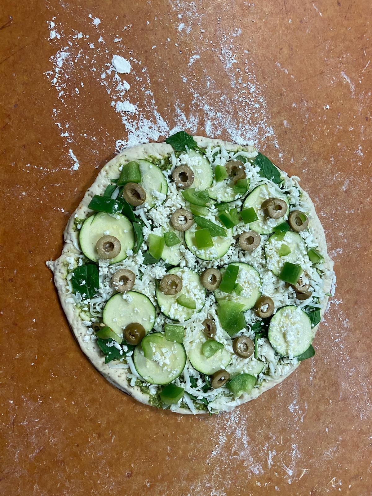 Order My Green Veggie Pizza (NEW) food online from Pizza My Way store, Pleasant Hill on bringmethat.com