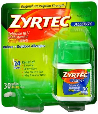 Order Zyrtec Allergy 10 mg Tablets food online from Scripx Pharmacy store, Plano on bringmethat.com