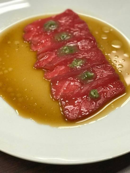 Order Tuna Wasa Carpacio food online from Asakuma Restaurant store, Los Angeles on bringmethat.com