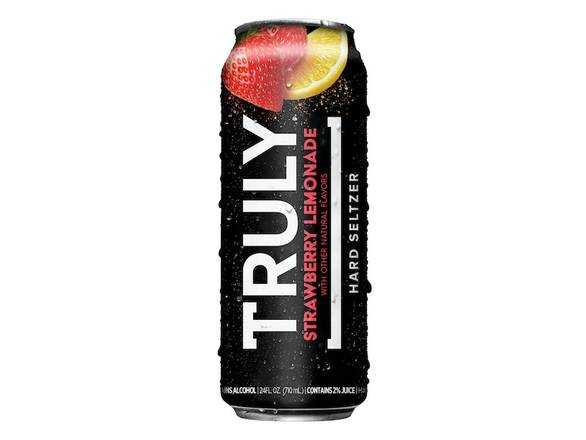 Order TRULY Hard Seltzer Strawberry Lemonade Spiked & Sparkling Water - 24oz Can food online from Prince Liquor store, Torrance on bringmethat.com
