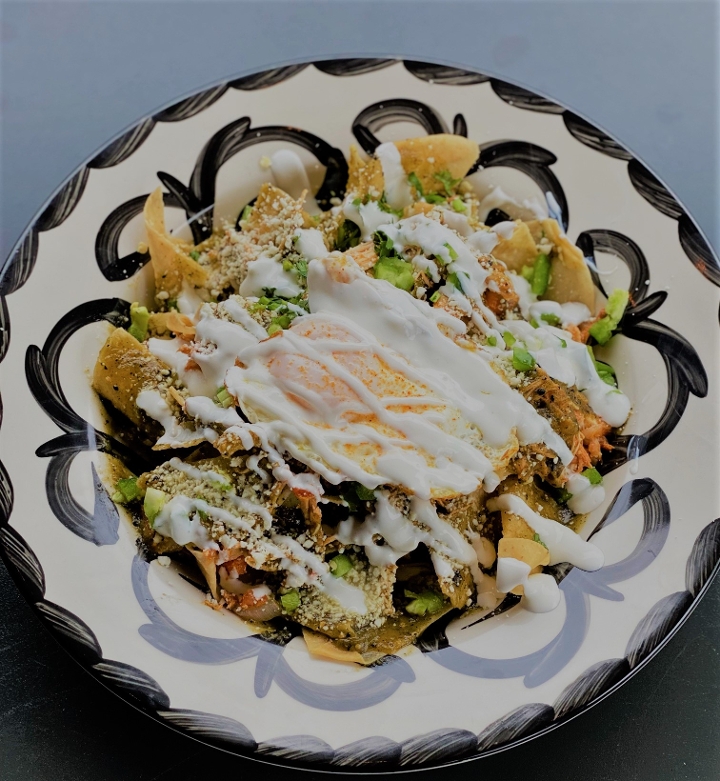 Order Chicken Chilaquiles food online from Tacos & Tequilas Mexican Grill store, Buford on bringmethat.com