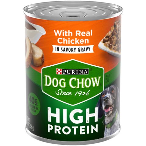 Order Purina Dog Chow High Protein Wet Dog Food With Chicken In Savory Gravy 13oz food online from 7-Eleven store, Oceanside on bringmethat.com