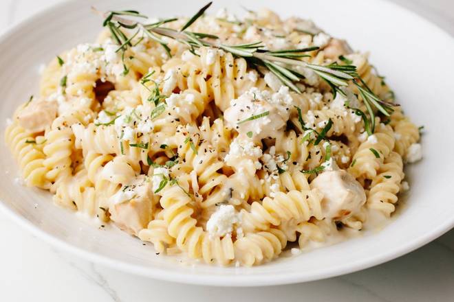 Order GF Chicken & Goat Cheese Pasta food online from Pinstripes store, Chicago on bringmethat.com