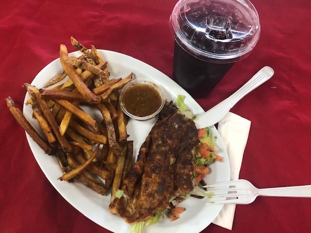 Order Combo 1 Quezzzataco Veggie, rice & beans, Salad, or Fries  food online from Taqueria El Tapatio 7 store, Oxnard on bringmethat.com