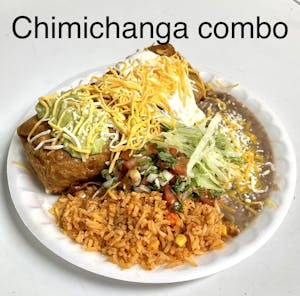 Order 12. Chimichanga food online from Super Burritos Mexican Food store, Redding on bringmethat.com