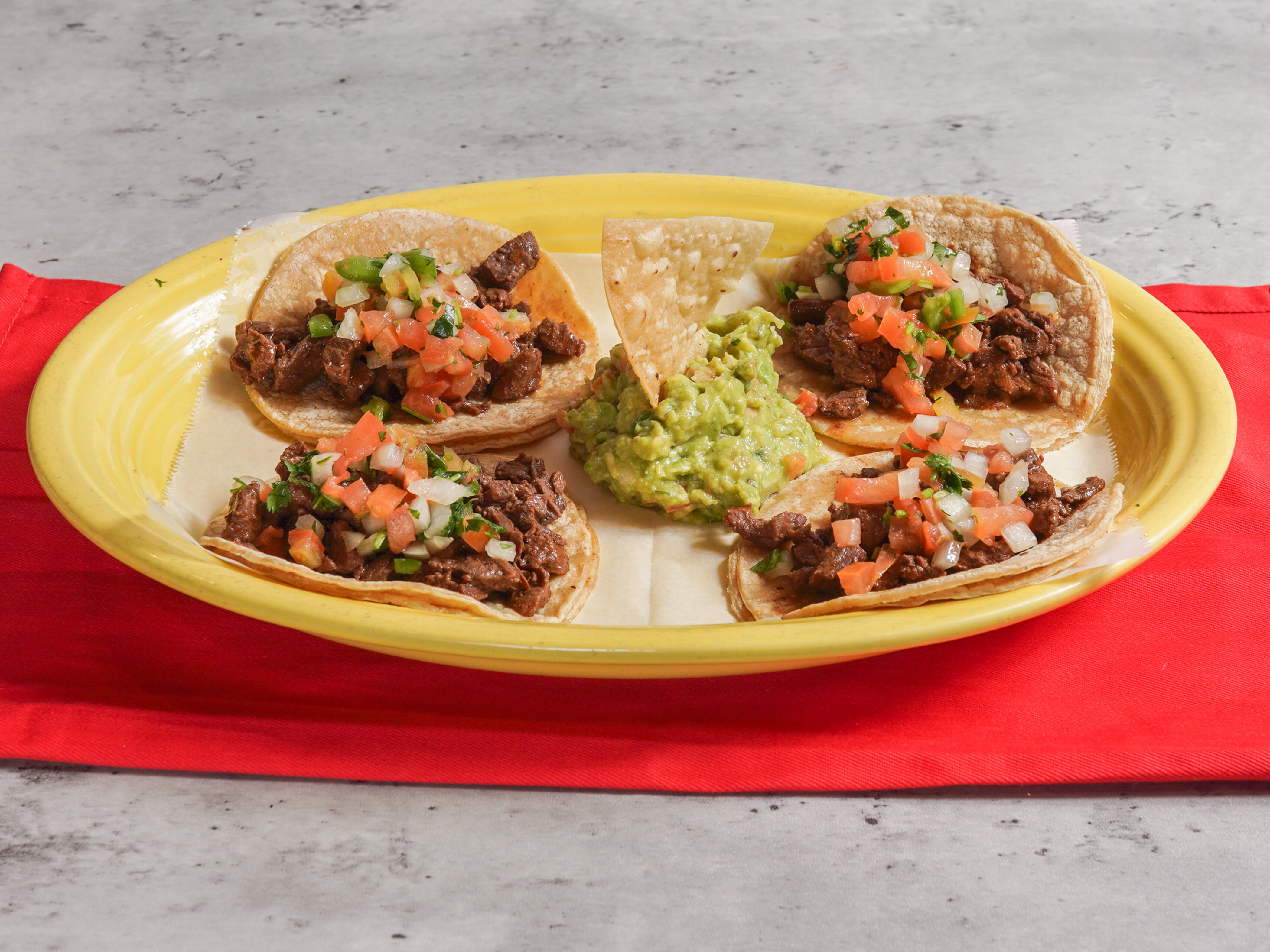 Order Carne Asada Tacos Chicos food online from Pepe's Mexican Restaurant store, Matteson on bringmethat.com