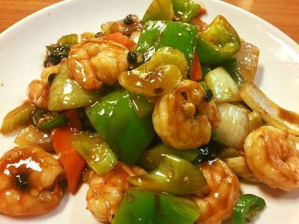 Order Shrimp in Black Bean Sauce food online from Lucky Buddha store, Atlanta on bringmethat.com