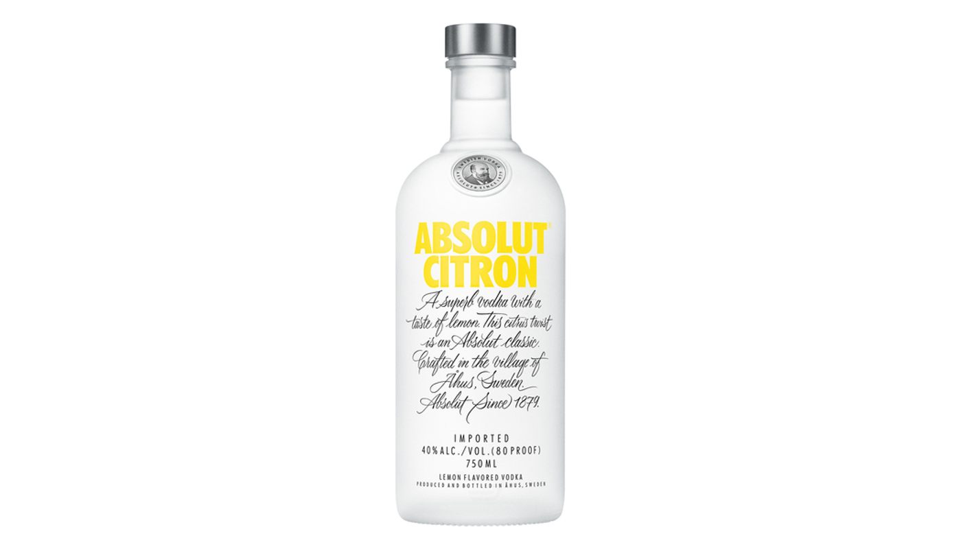 Order Absolut Country of Sweden Citron Lemon Vodka 750mL food online from Dimension Liquor store, Lake Forest on bringmethat.com