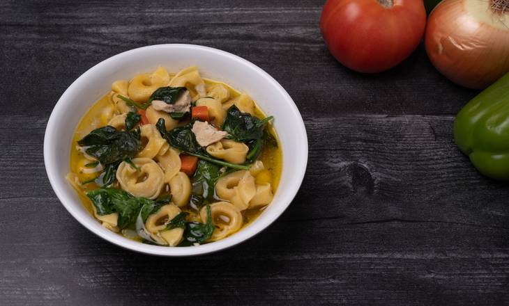 Order Chicken Tortellini Soup food online from Lino & Lucia's Italian Kitchen store, Chicago on bringmethat.com