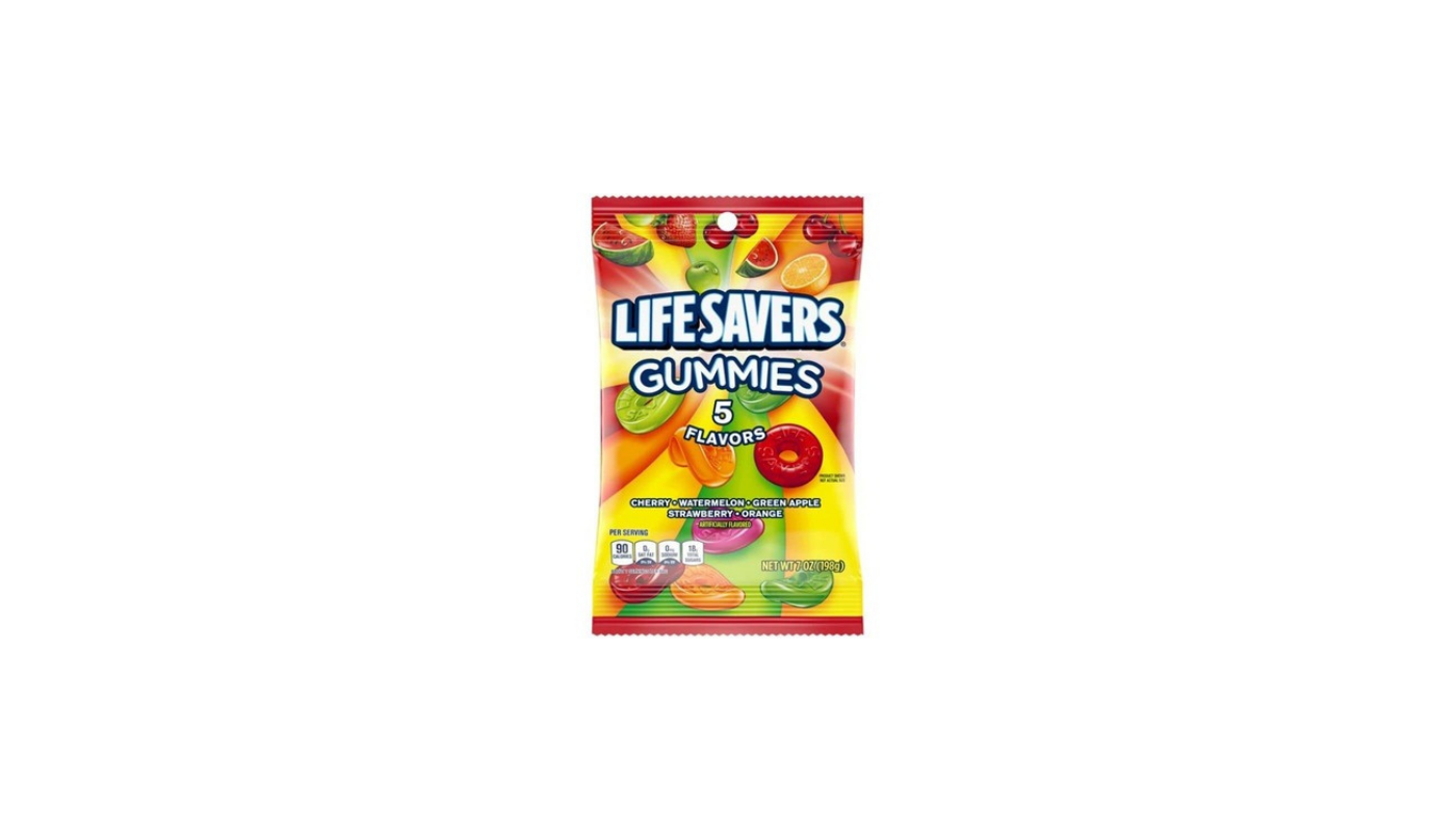 Order Lifesavers 5 Flavors Gummies  7 oz. Candy  food online from Luv Mart store, Santa Cruz on bringmethat.com