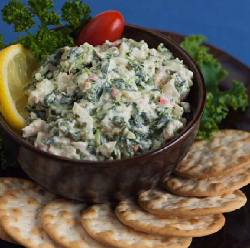 Order Crab & Spinach Dip food online from Dixon Seafood Shoppe store, Peoria on bringmethat.com