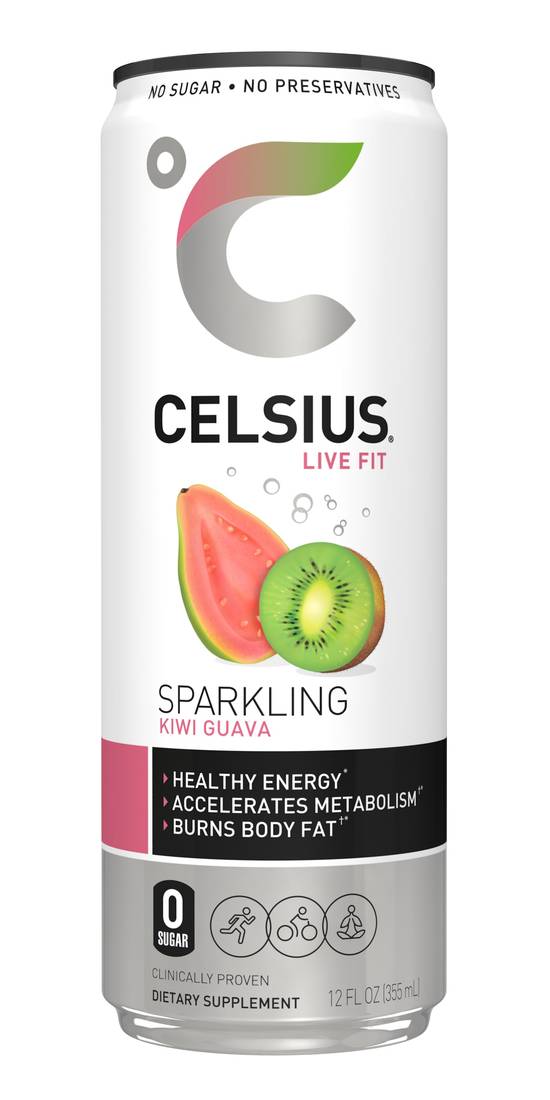 Order CELSIUS Sparkling Kiwi Guava Fitness Drink, Zero Sugar, 12 OZ food online from CVS store, LIMA on bringmethat.com