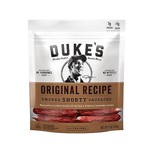 Order Duke's Original Shorty Smoked Sausages (5 OZ) 114620 food online from BevMo! store, Milpitas on bringmethat.com
