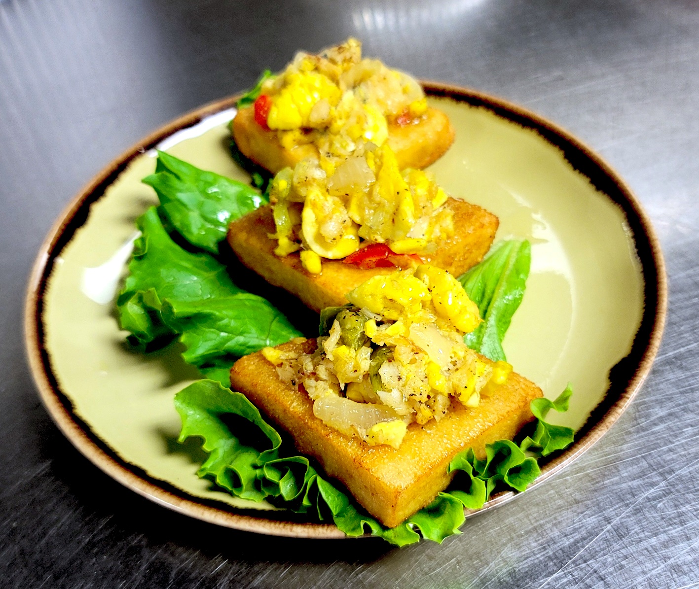Order Bammy, Ackee and Saltfish Bites food online from The Simpson Restaurant & Bar store, Brooklyn on bringmethat.com
