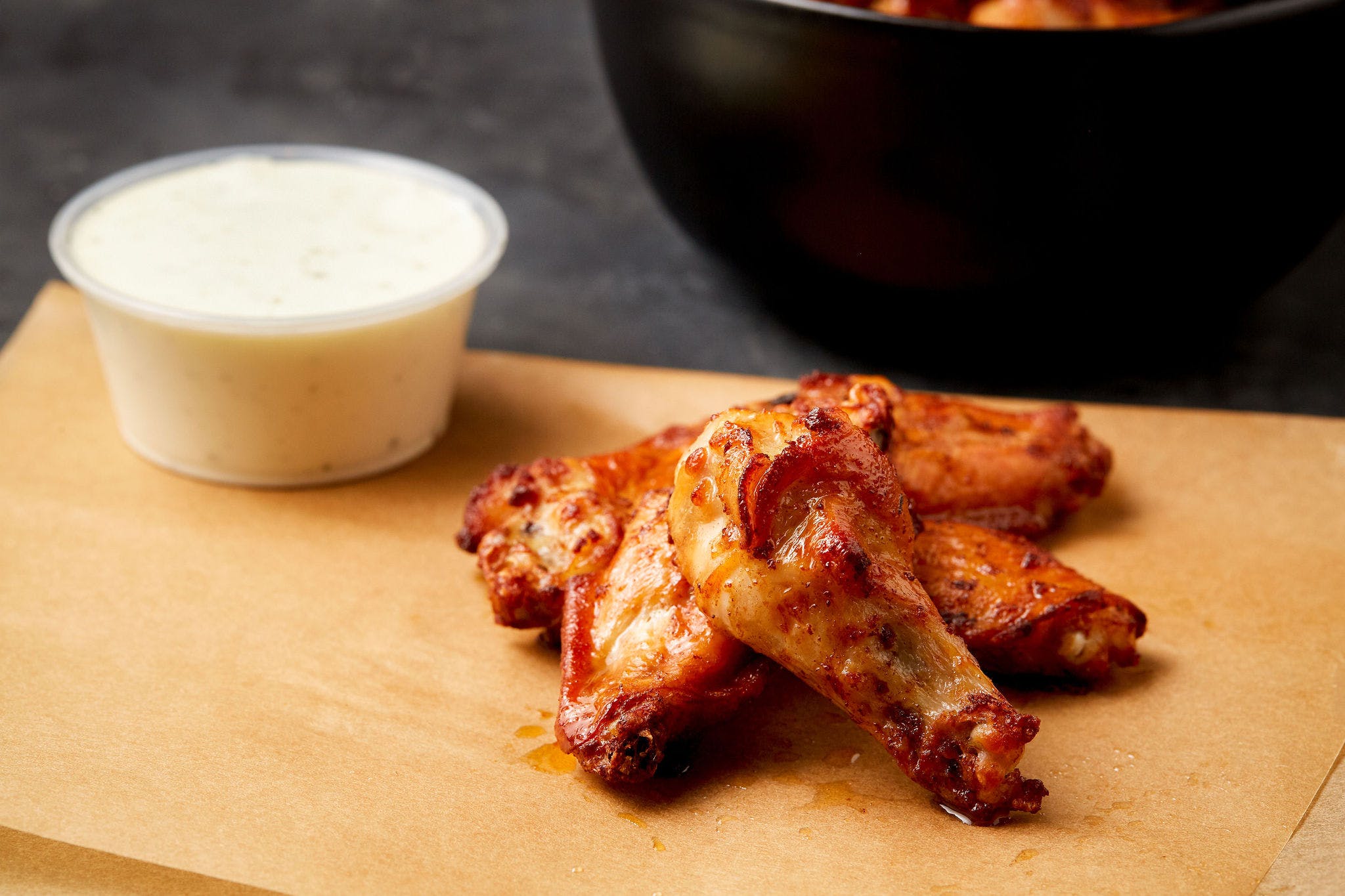 Order Traditional Hot Wings - Small (5 Pieces) food online from Simple Simon's Pizza store, Shawnee on bringmethat.com