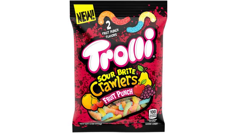 Order Trolli Fruit Punch Sour Brite Crawlers, Gummy Worms food online from Red Roof Market store, Lafollette on bringmethat.com