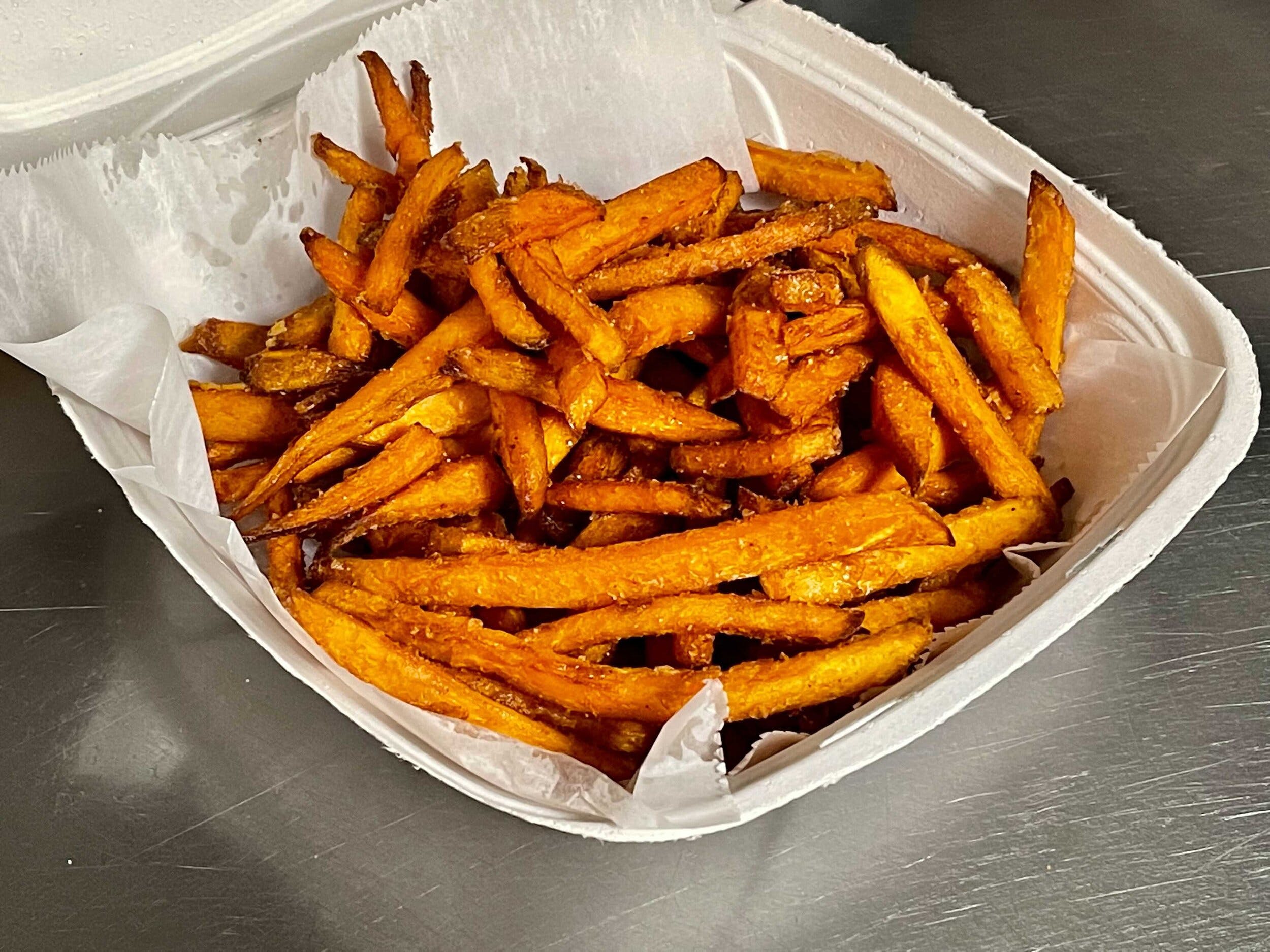 Order Sweet Potato Fries - Small food online from Mick's Pizza store, Cohoes on bringmethat.com